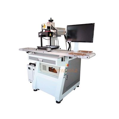 220V 20W Mesin Penandaan Laser Otomatis Serat / UV / CO2 Laser