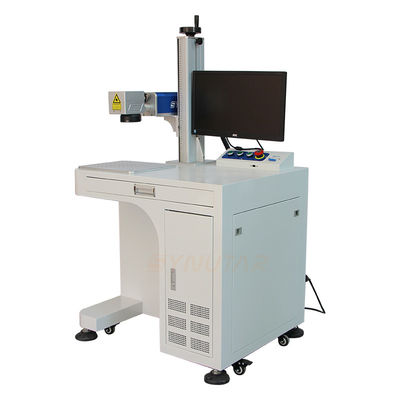 220V 50HZ Mesin Penandaan Laser Serat Meja Kecepatan Tinggi Untuk Papan Nama Logam