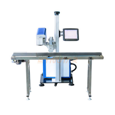 Mesin Penandaan Laser Otomatis 100W Fiber / CO2 / UV Flying Laser