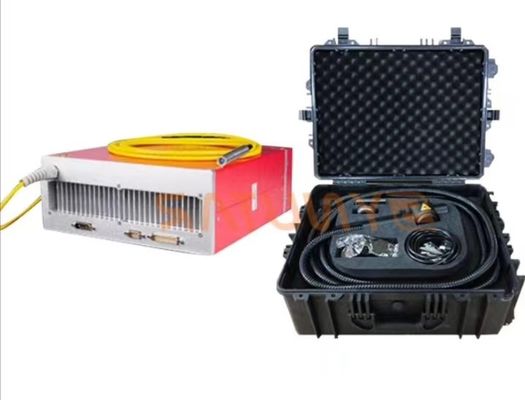 100W Fiber Laser Portable Cleaning Machine 1064nm Wavelength Air Cooling 50kg 20-1000Hz Frekuensi Pulsa