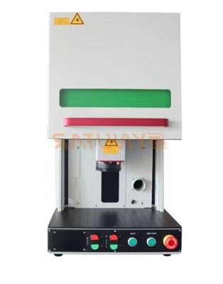 Precision Fiber Laser Marking Machine untuk Detail Kecil 20W-100W Laser Power Air Cooling System